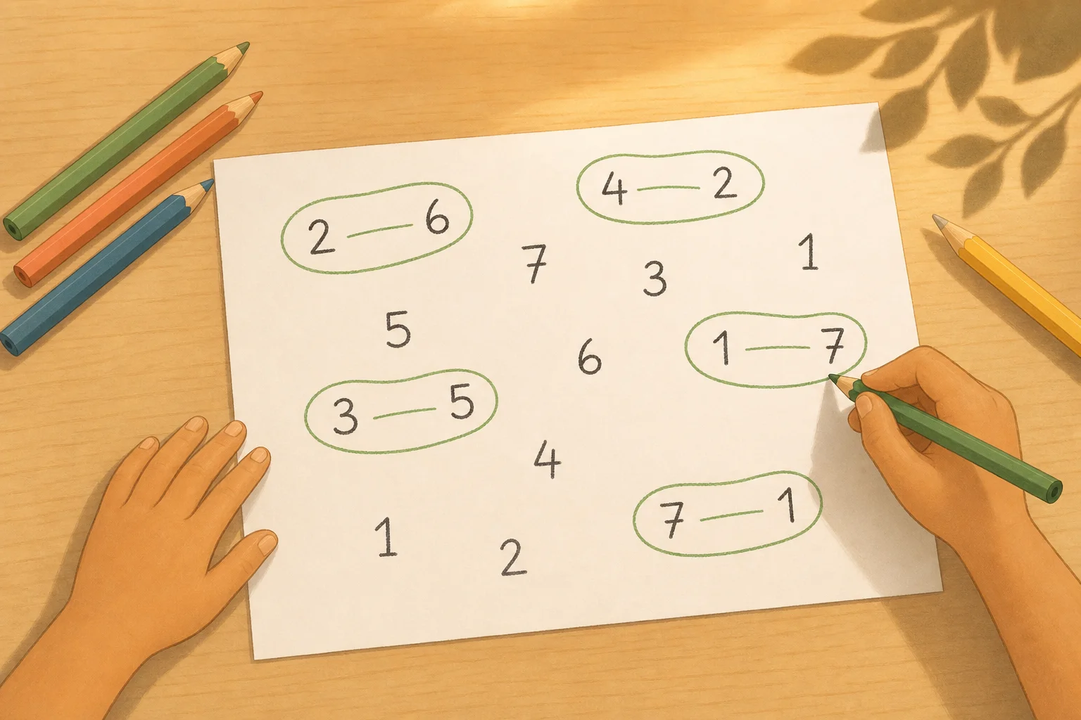 Illustration zur Lomiva-Idee „Zahlenpaare: Mach die 8!“.