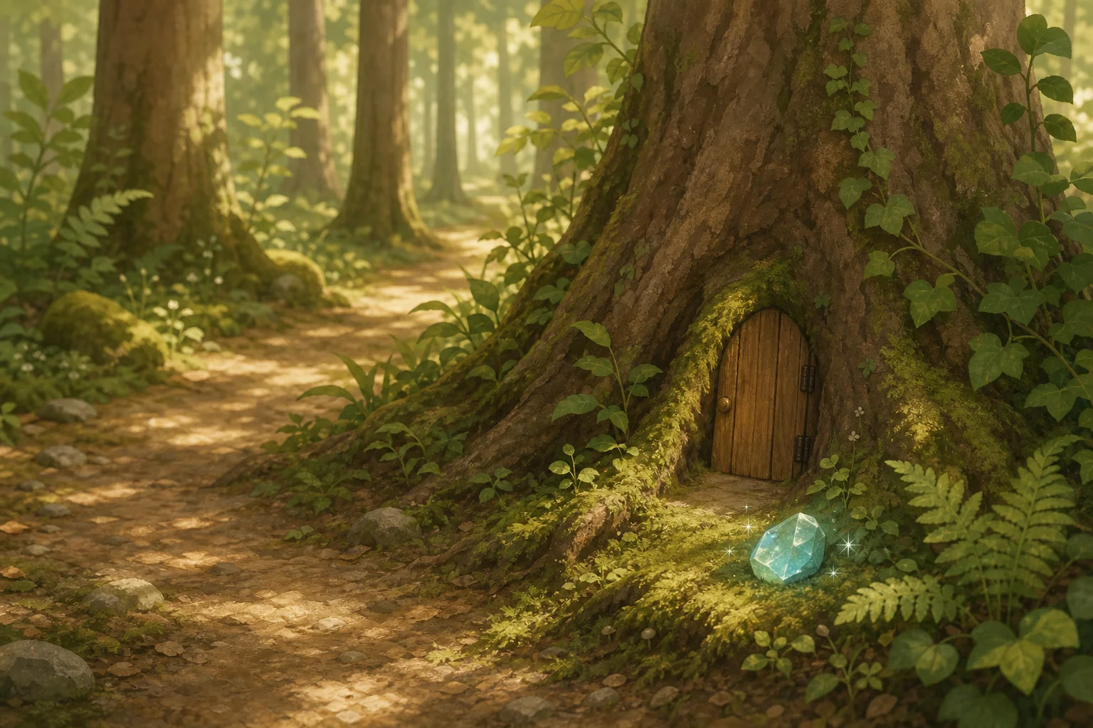 Illustration zur Lomiva-Idee „Im Zauberwald“.