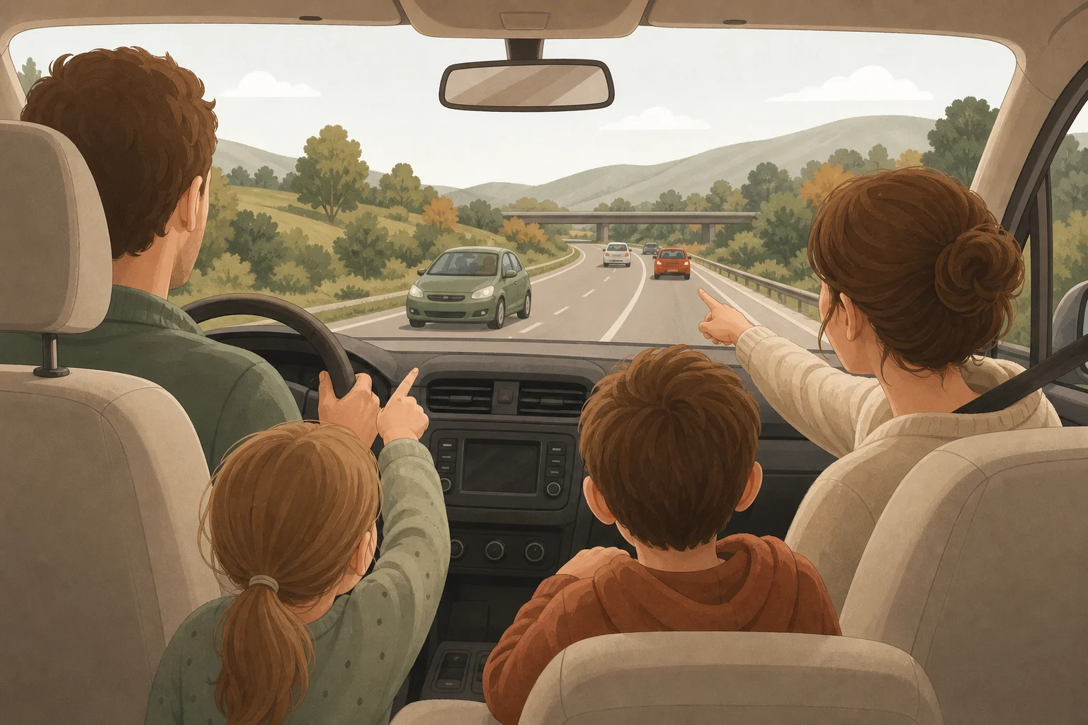 Illustration zur Lomiva-Idee „Autofarben zählen“.