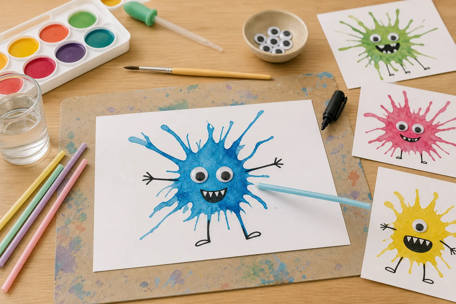 Illustration zur Lomiva-Idee „Pustebild-Monster“.