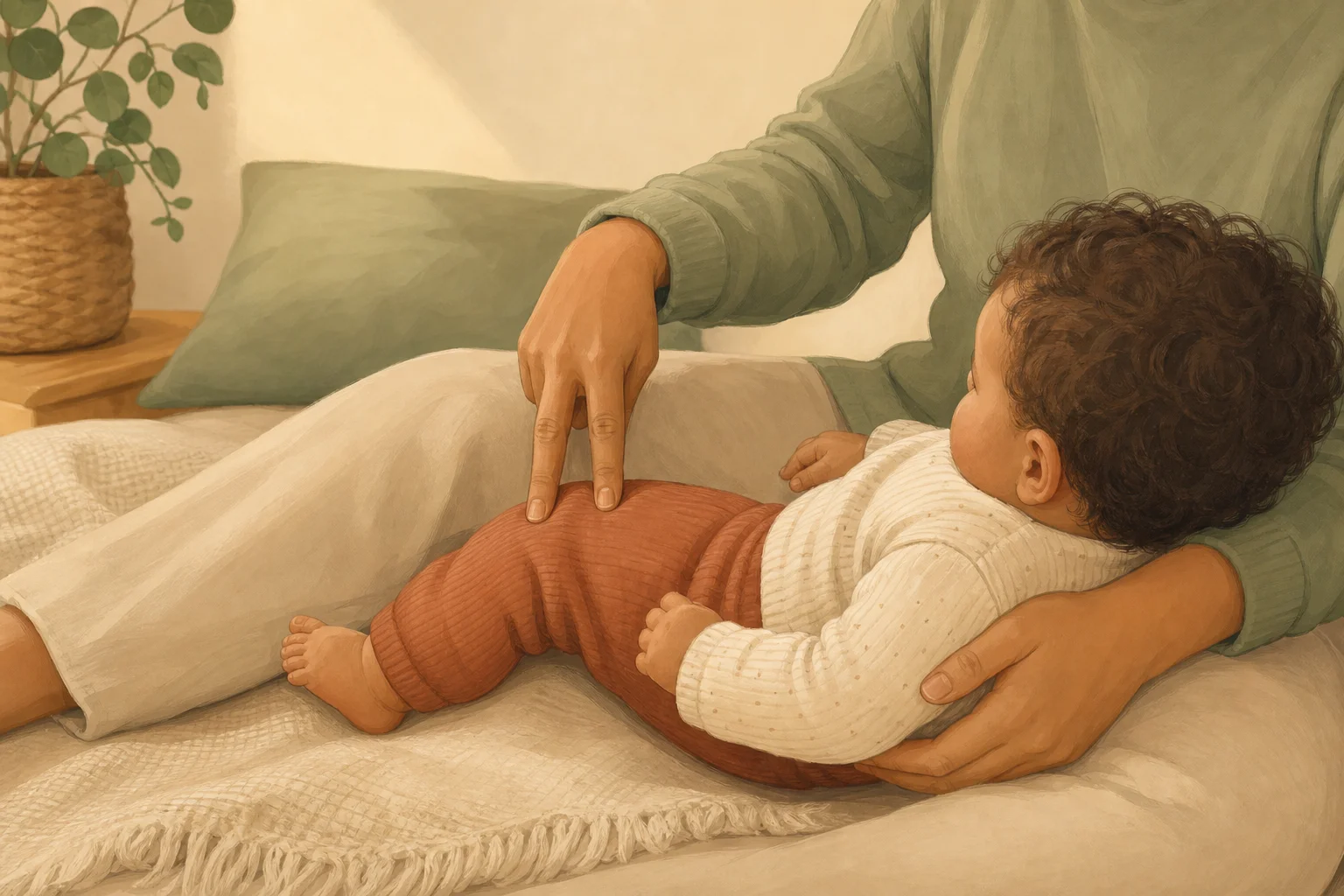 Illustration zur Lomiva-Idee „Krabbe Kribbelbein“.