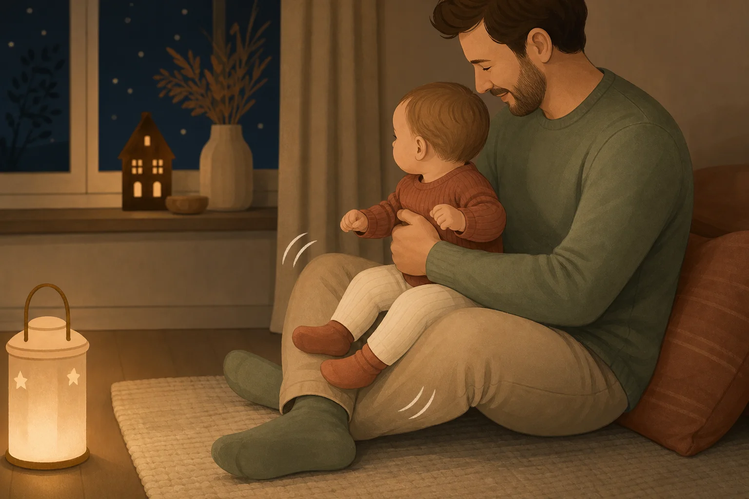 Illustration zur Lomiva-Idee „Martin reitet durch die Nacht“.