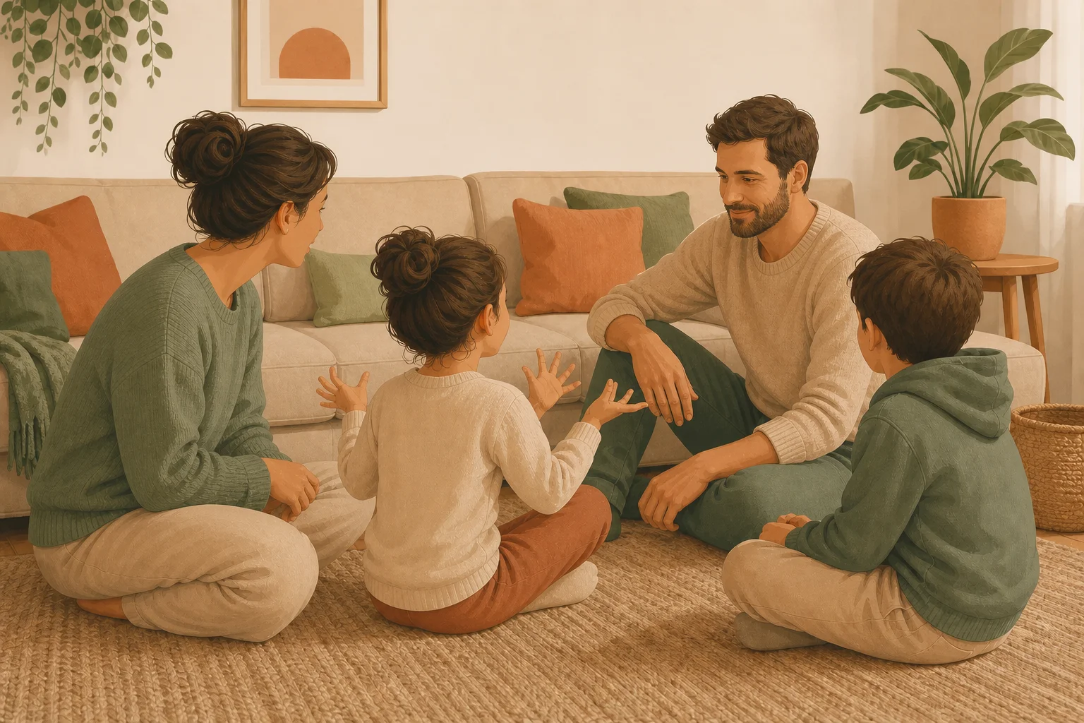 Illustration zur Lomiva-Idee „Gemeinsam eine Geschichte erfinden“.
