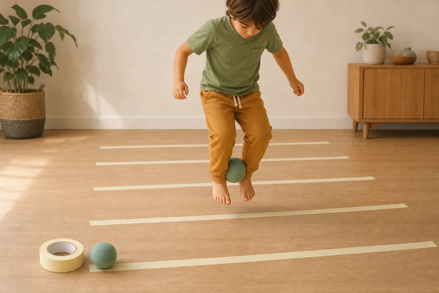 Illustration zur Lomiva-Idee „Ball-Hüpf-Challenge“.