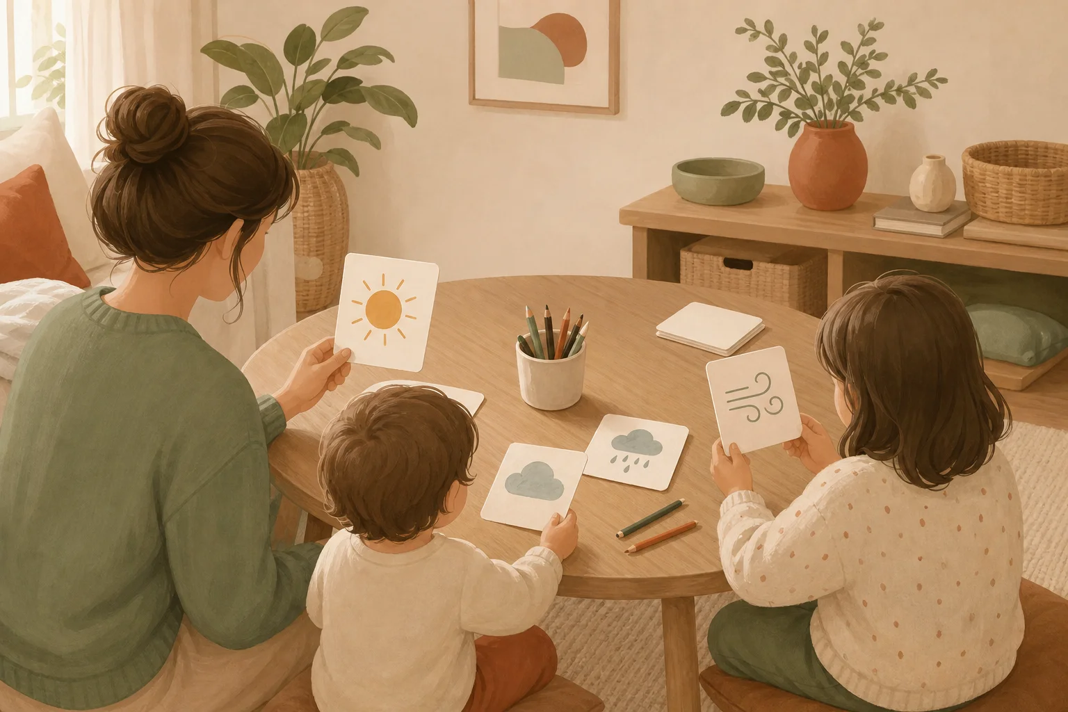 Illustration zur Lomiva-Idee „Gefühlswetter“.