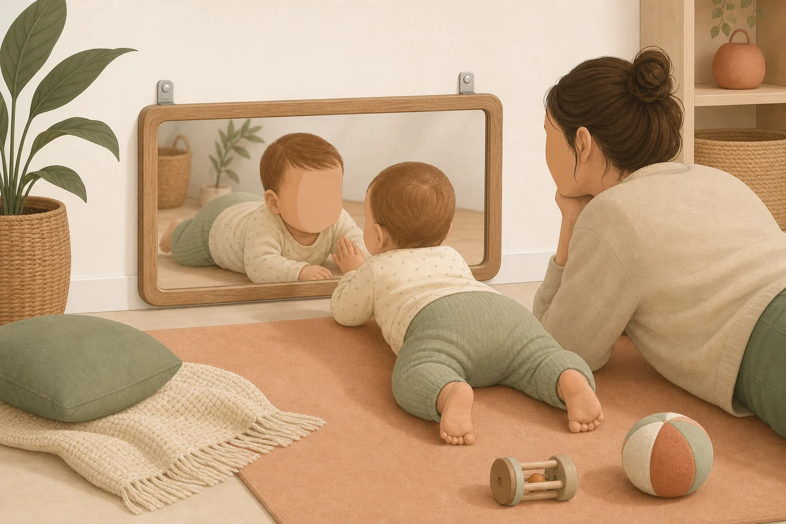 Illustration zur Lomiva-Idee „Spiegelbild in Bewegung“.