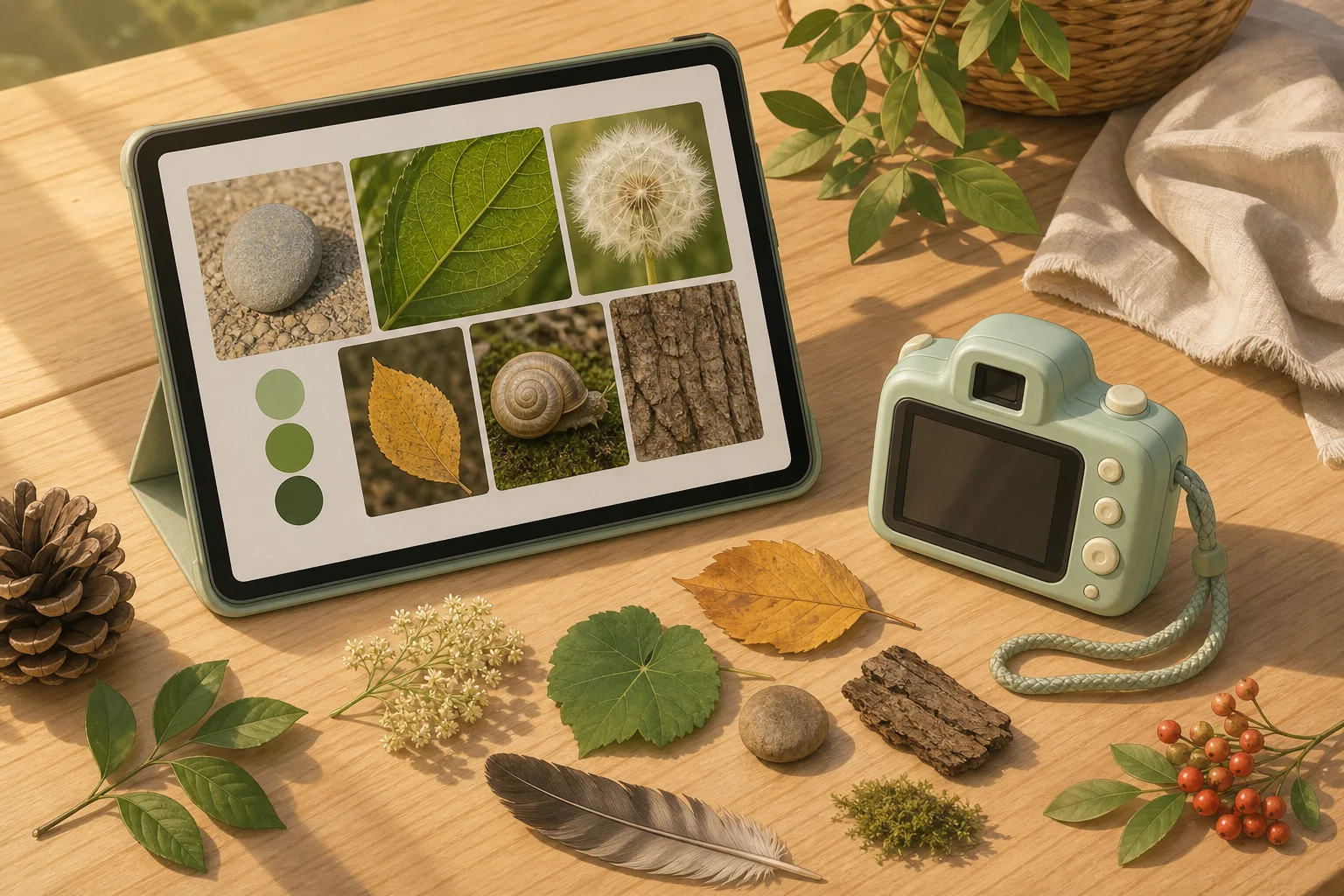 Illustration zur Lomiva-Idee „Foto-Challenge ohne Personen“.