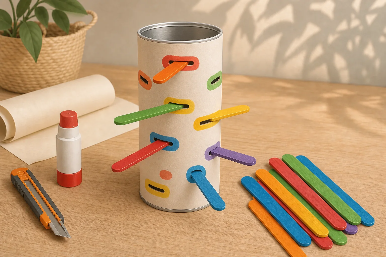 Illustration zur Lomiva-Idee „Bunte Eisstiele zuordnen“.