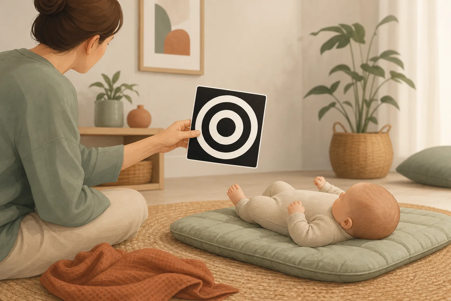 Illustration zur Lomiva-Idee „Langsam mit den Augen verfolgen“.