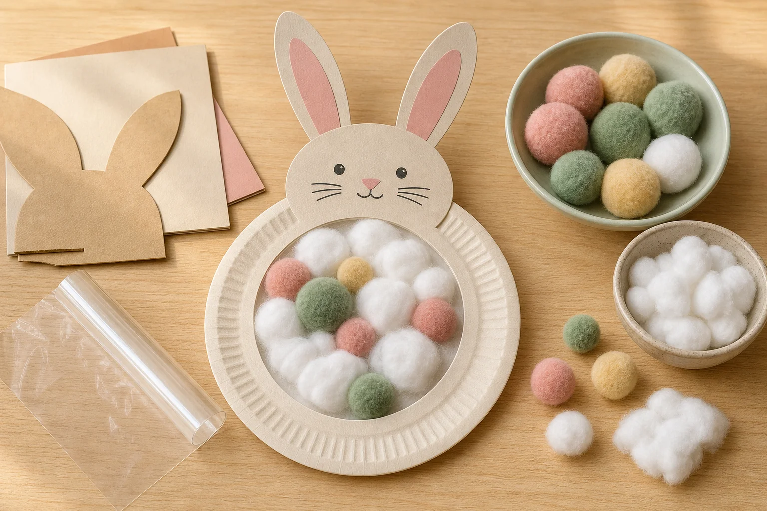 Illustration zur Lomiva-Idee „Flauschiger Klebe-Hase“.