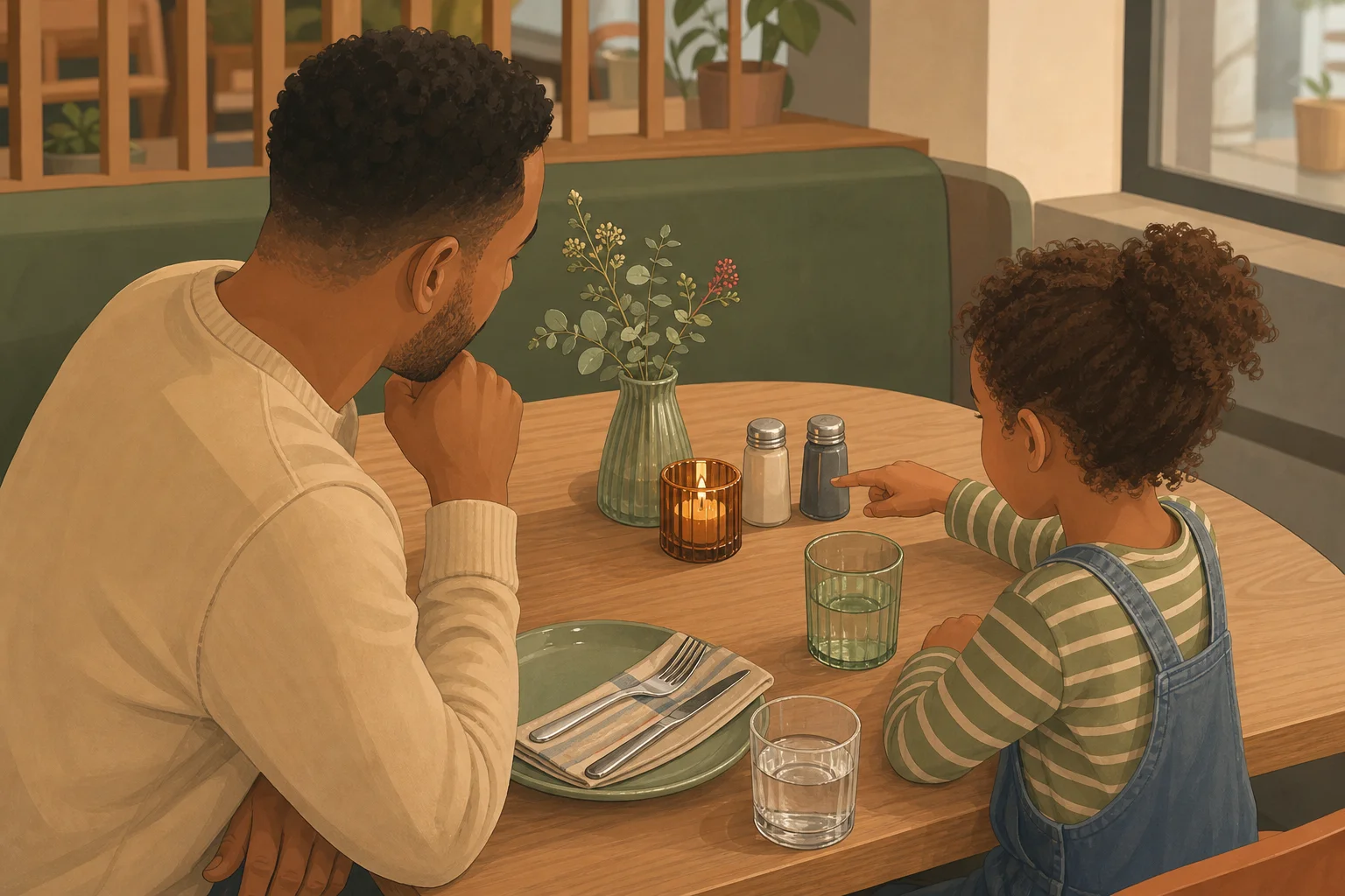 Illustration zur Lomiva-Idee „Restaurant-Detektive“.