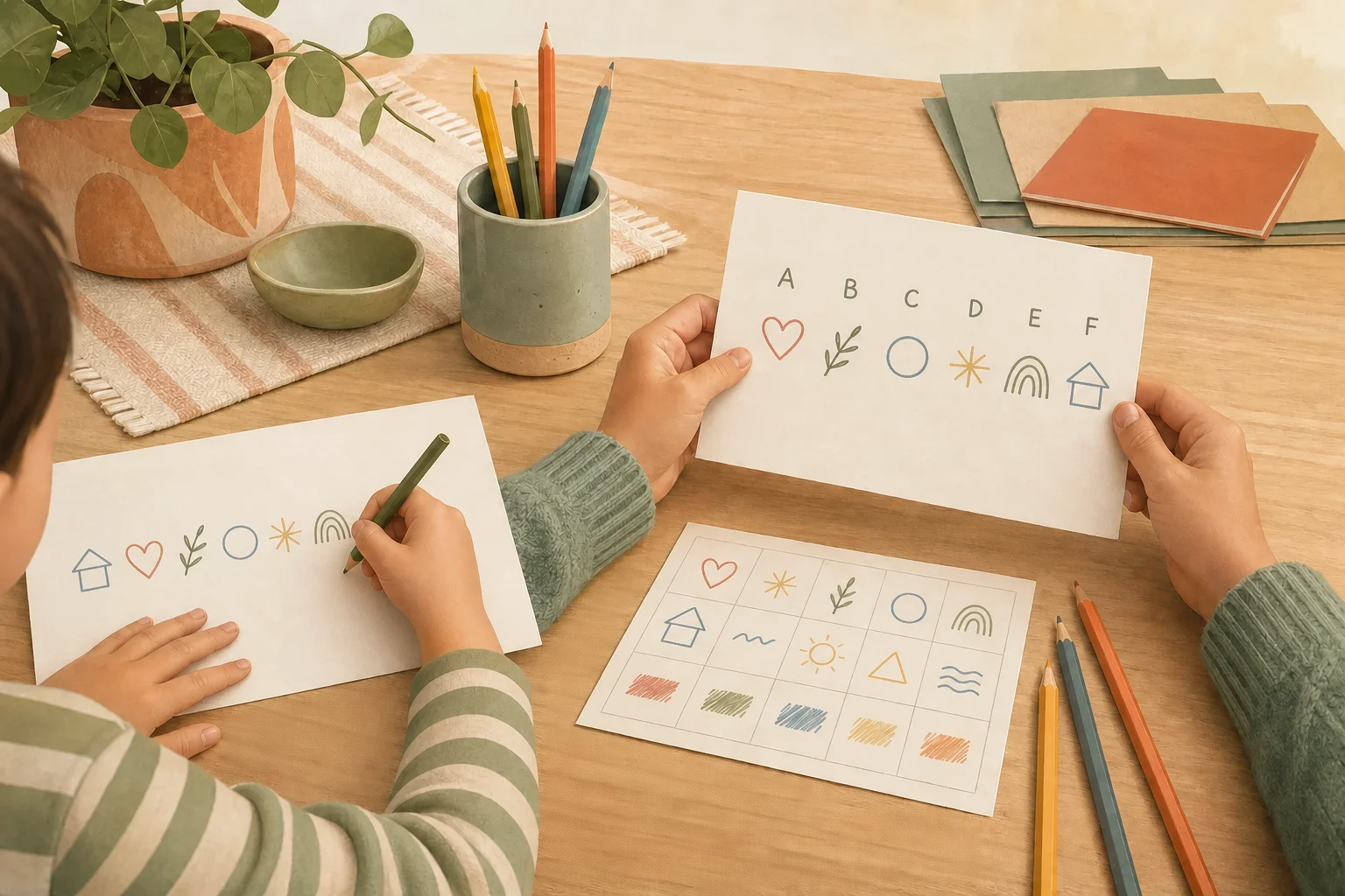 Illustration zur Lomiva-Idee „Geheimschrift mit Symbolen“.